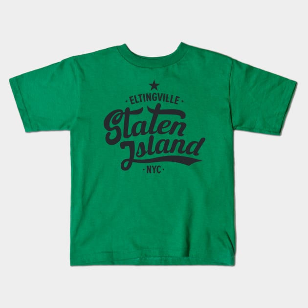 Eltingville Street Vibe - Modern Staten Island Style Kids T-Shirt by Boogosh